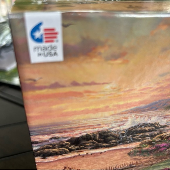 Thomas Kinkade 1000 piece jigsaw puzzle boxed Seaside cottage artsy meditation - Picture 3 of 11